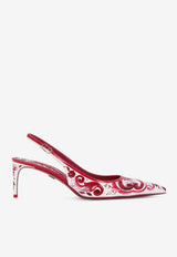 Lollo 60 Majolica Print Slingback Pumps