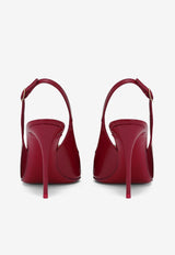 Lollo 90 Slingback Pumps in Polished Calfskin