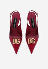 Lollo 90 Slingback Pumps in Polished Calfskin