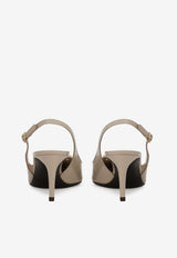 Lollo 60 Slingback Pumps in Polished Leather