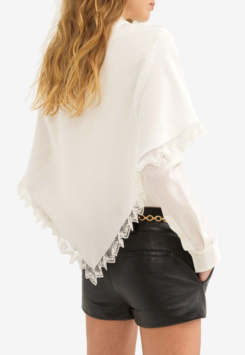 Cape Overlay Silk Shirt