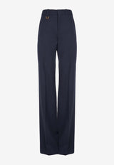 Straight-Leg Tailored Wool Pants