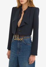 Spencer Cropped Wool Blazer