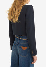 Spencer Cropped Wool Blazer