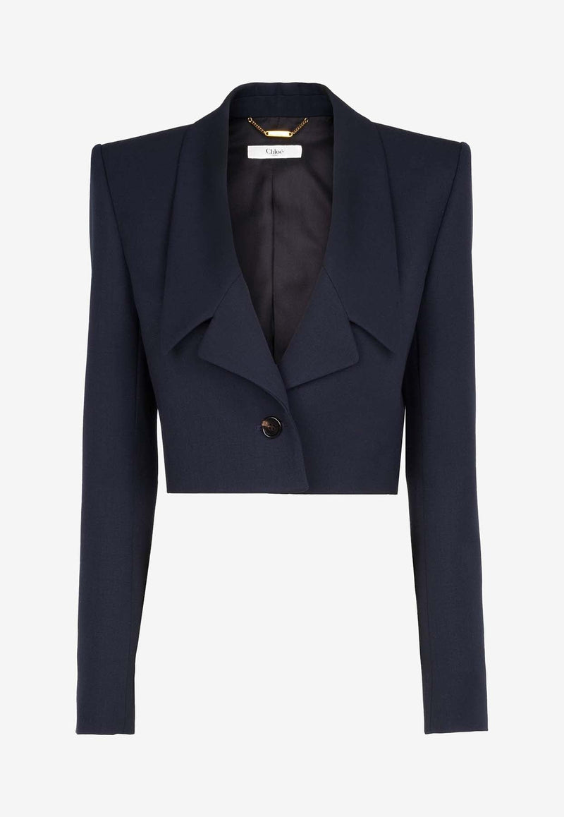 Spencer Cropped Wool Blazer