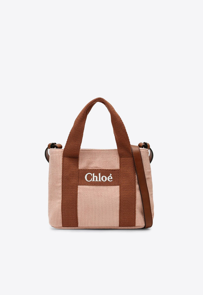 Ribbed Logo Shoulder Bag