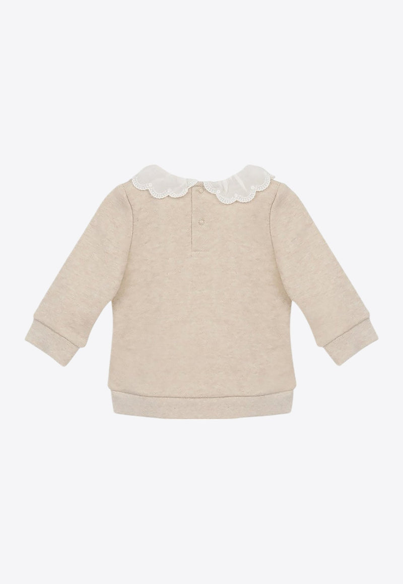 Baby Girls Wavy Collar Sweater