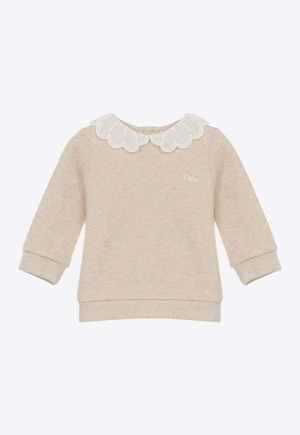 Girls Wavy Collar Sweater