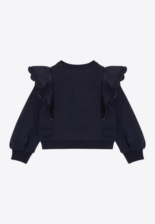 Girls Ruffled Sweatshirt