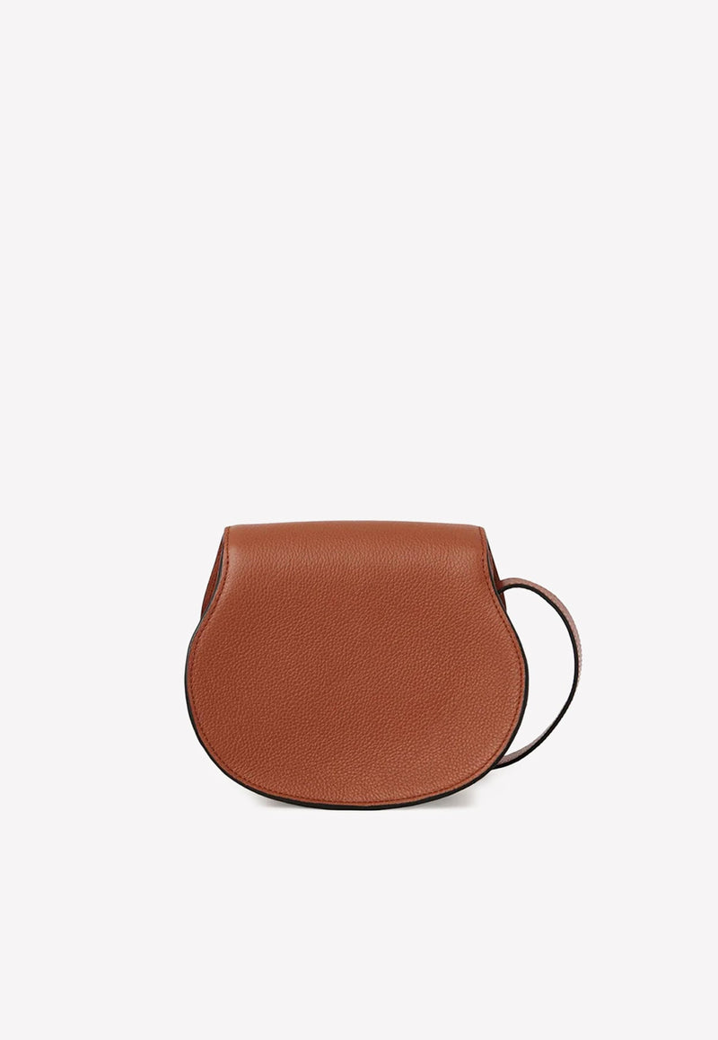 Small Marcie Saddle Bag in Grained Leather