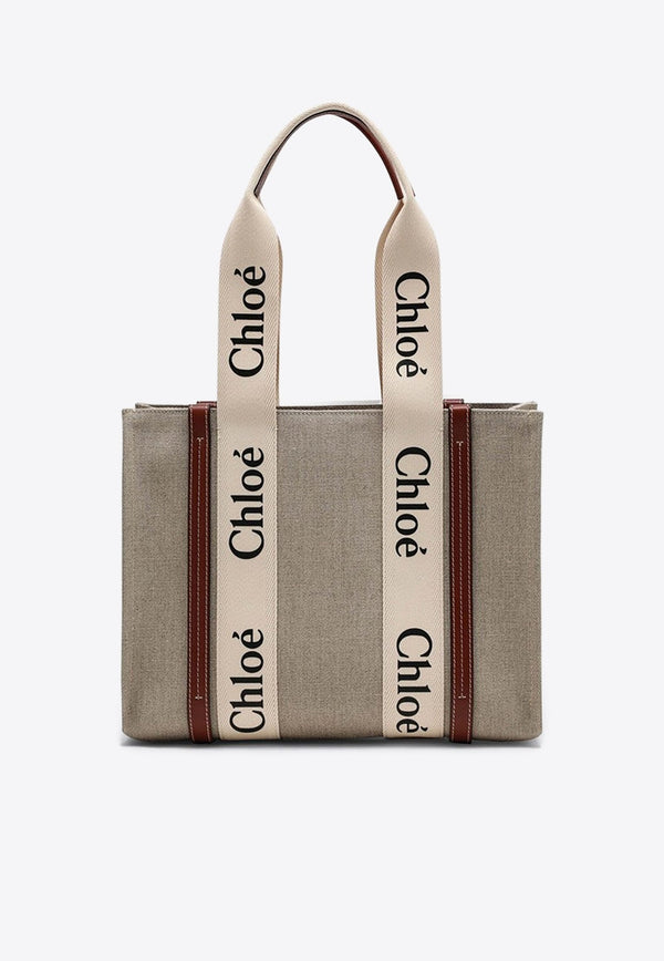 Medium Woody Logo Tote Bag