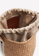 Small Woody Raffia Bucket Bag