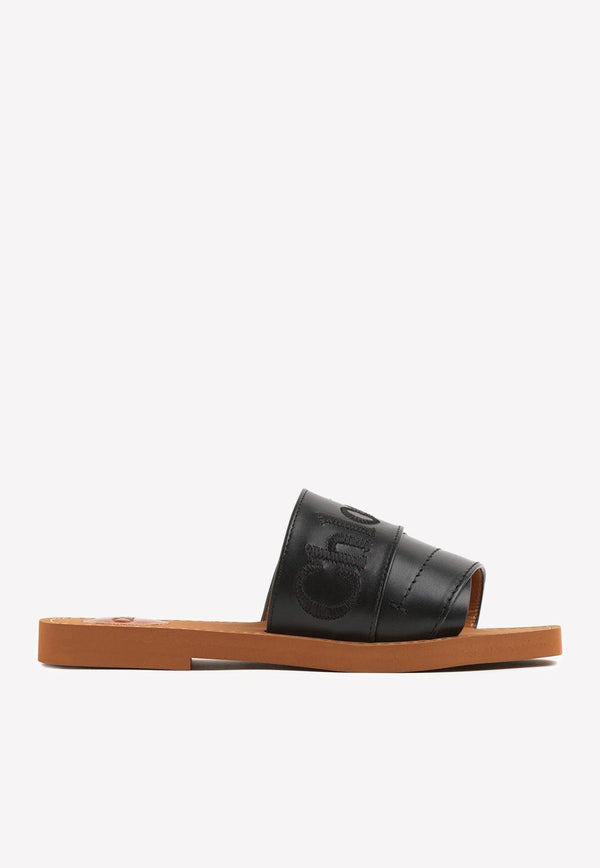 Logo Woody Flat Mules