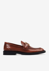 Marcie Logo Leather Loafers