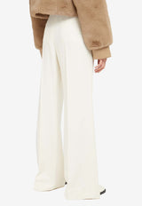 Tailored Wool Flared Pants