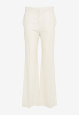 Tailored Wool Flared Pants