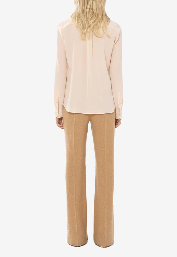 Wide-Leg Wool Cashmere Pants