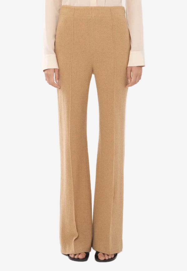 Wide-Leg Wool Cashmere Pants