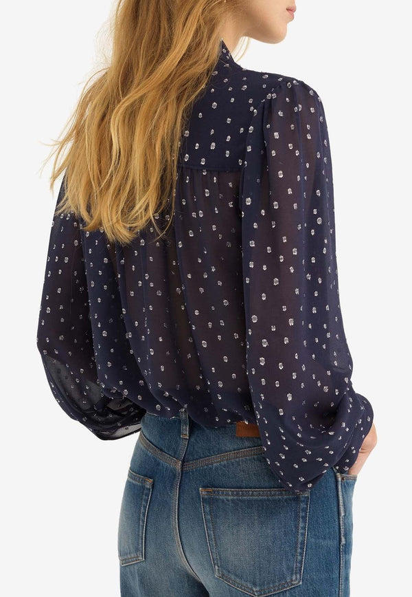 Dots Lavallière Blouse