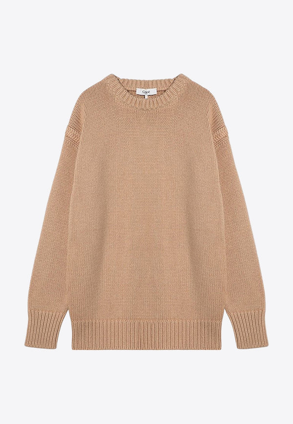 Cashmere-Blend Knitted Sweater