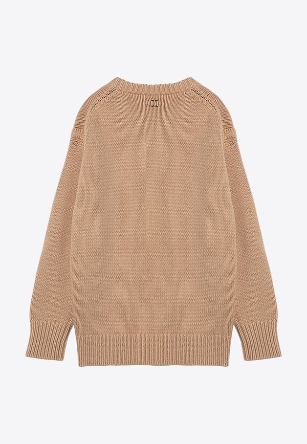 Cashmere-Blend Knitted Sweater