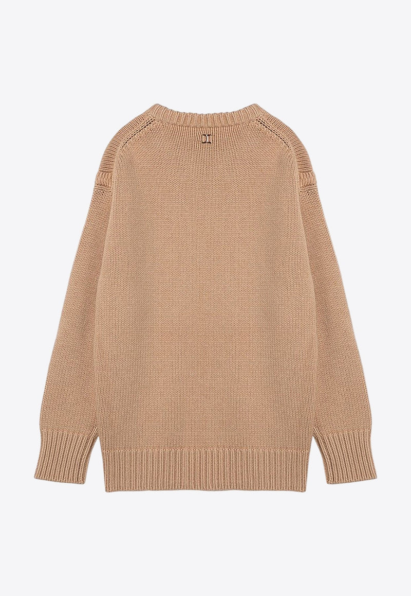 Cashmere-Blend Knitted Sweater