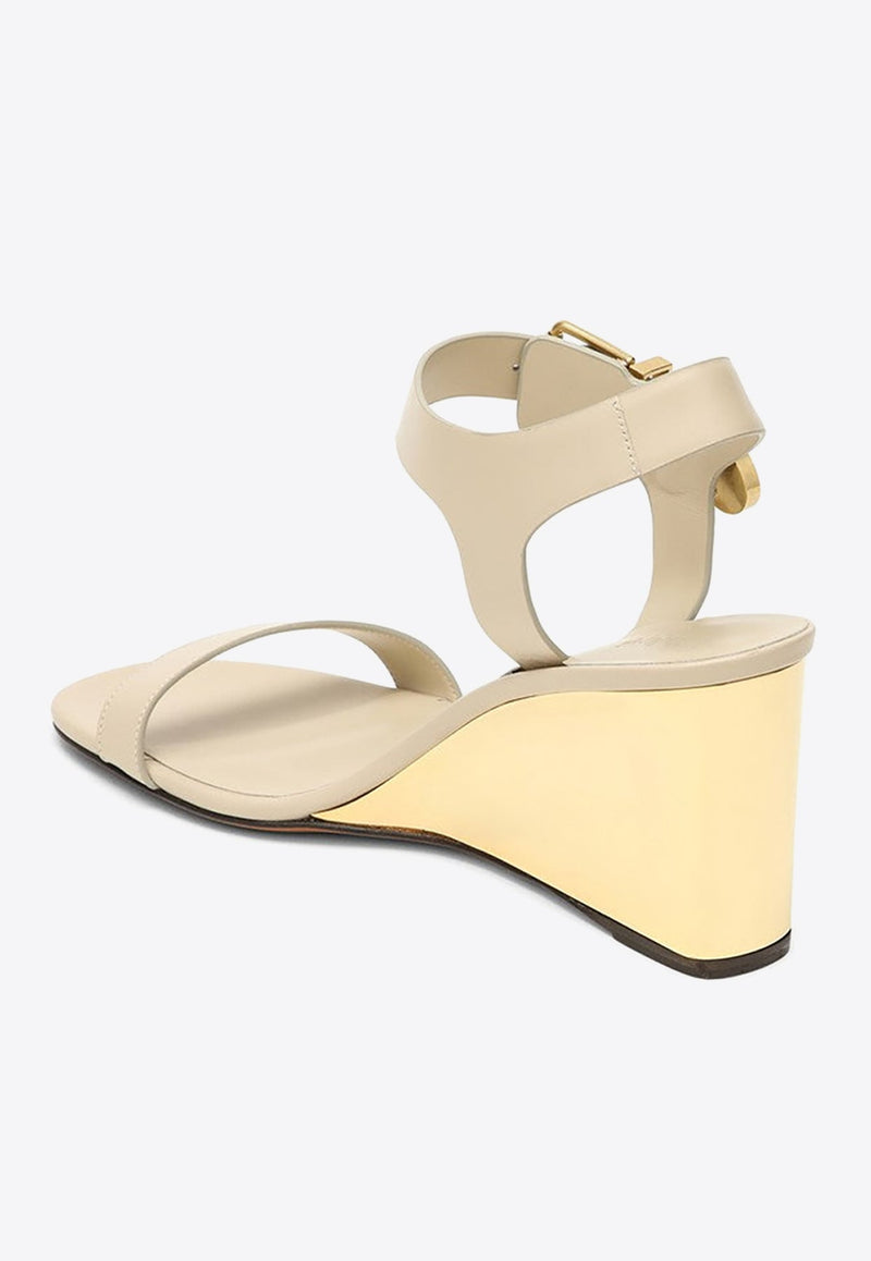 Rebecca 70 Calf Leather Wedge Sandals