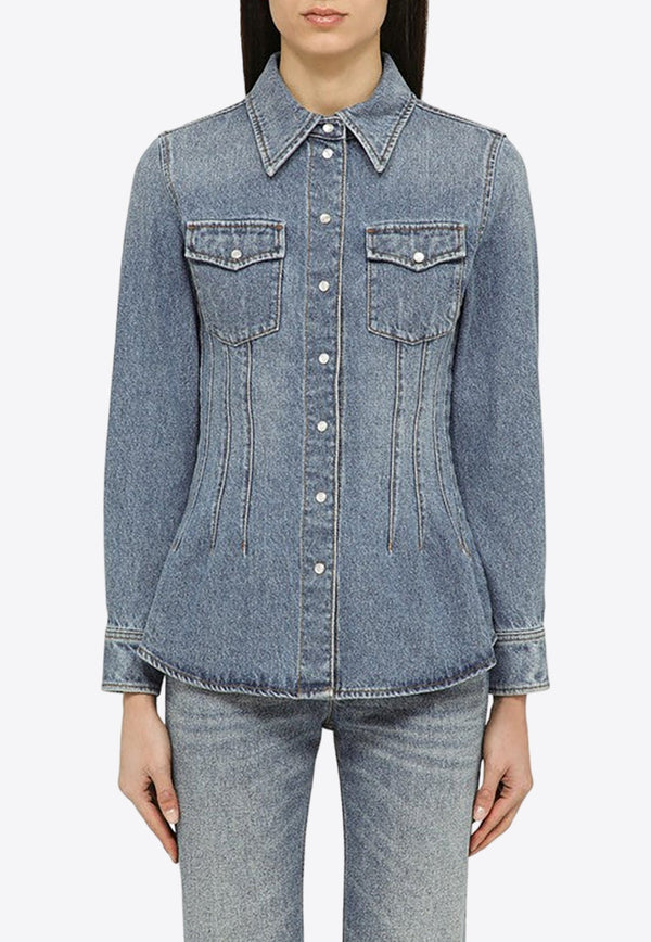 Buttoned Denim Shirt