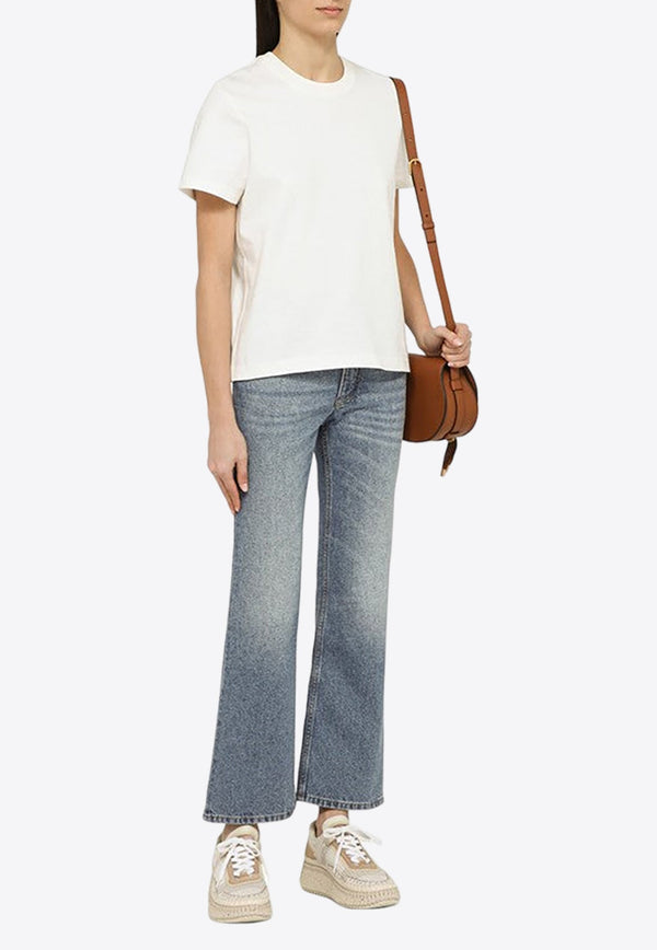 Washed-Out Cropped Jeans