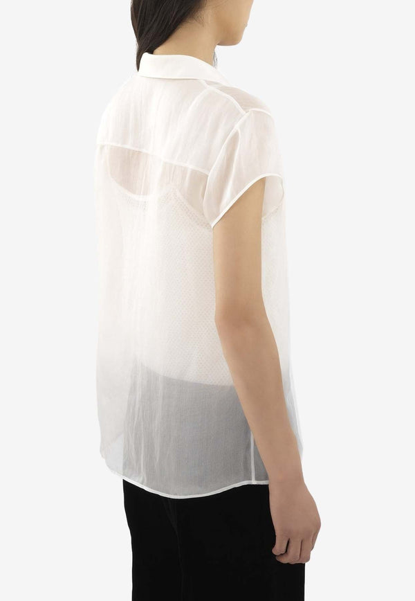 X Atelier Jolie Short-Sleeved Silk Shirt