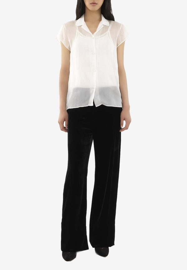 X Atelier Jolie Short-Sleeved Silk Shirt