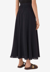 Flare Maxi Skirt in Wool