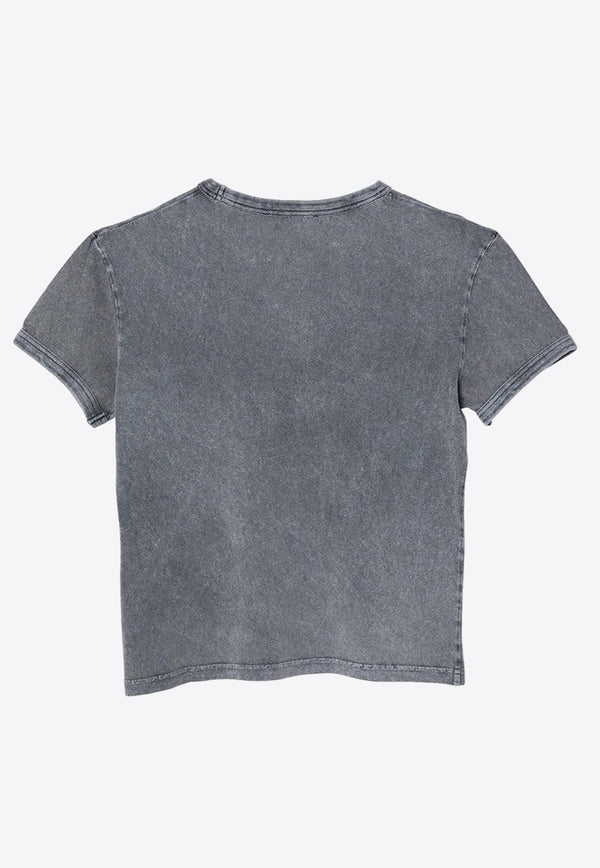 Logo Print Washed-Effect T-shirt