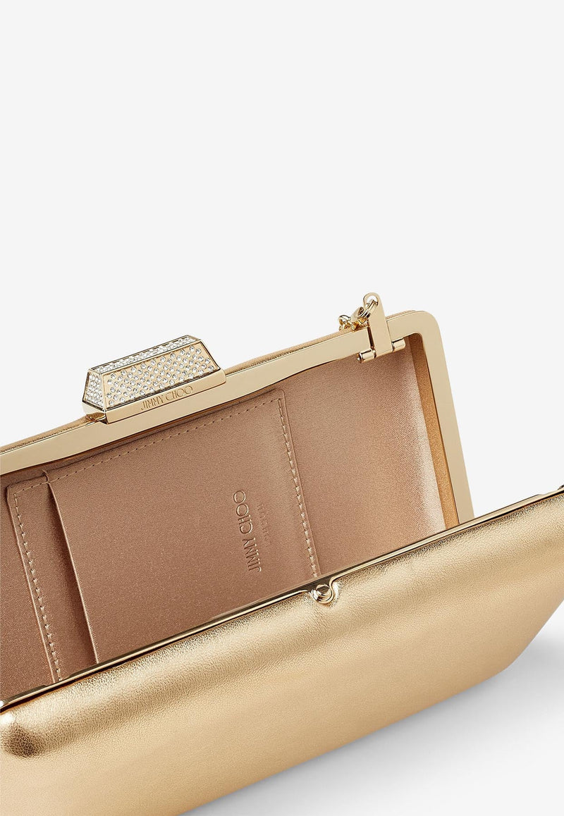 Small Clemmie Clutch in Metallic Nappa Leather