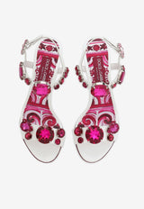 60 Embellished Sandals in Patent Leather