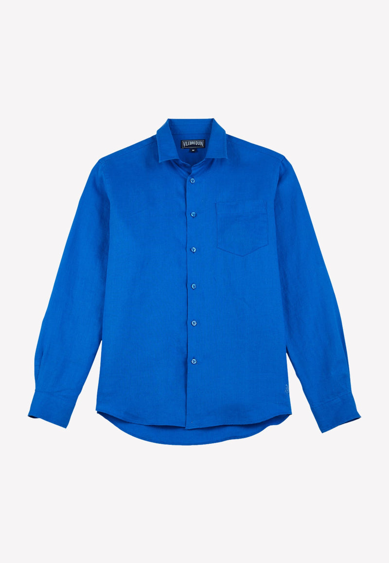 Caroubis Long-Sleeved Linen Shirt