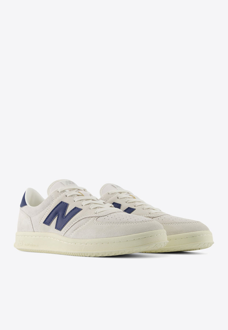 T500 Low-Top Sneakers in Sea Salt with Navy and Angora