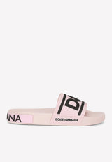 DG Logo Beachwear Slides in Rubber