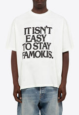 Slogan Short-Sleeved T-shirt