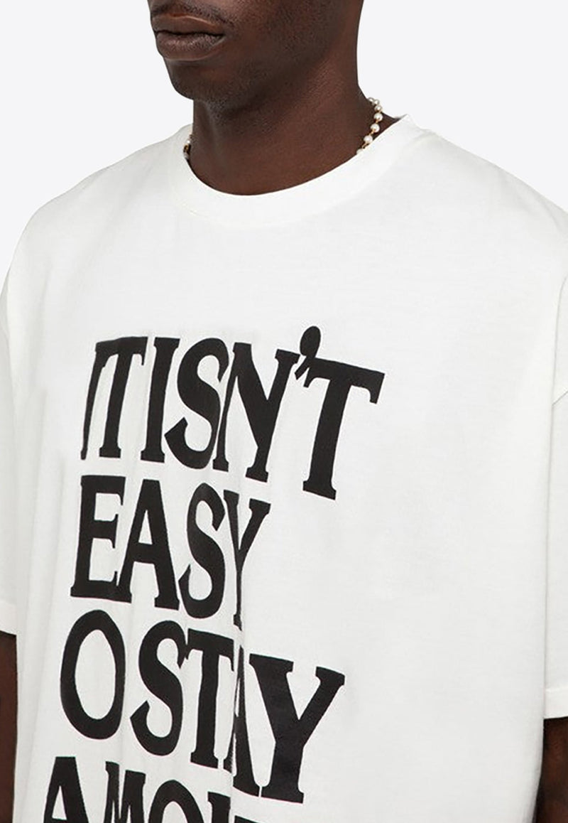 Slogan Short-Sleeved T-shirt