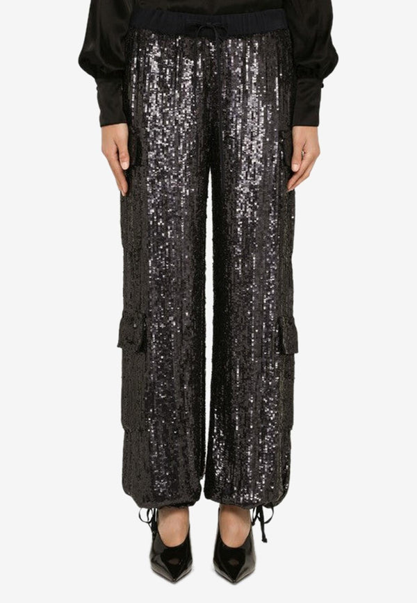 Sequined Cargo Pants