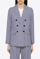 Ari Double-Breasted Striped Blazer