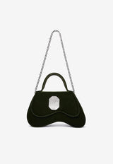 Small Divine Velvet Top Handle Bag