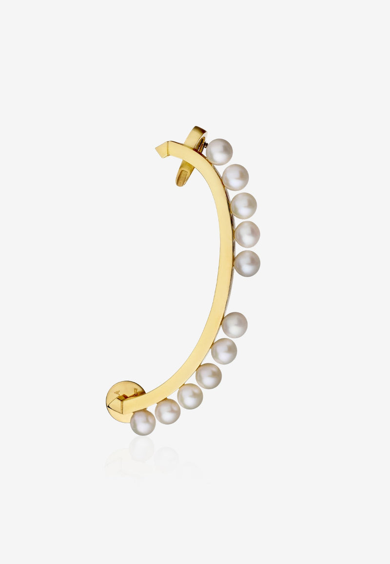 Special Order - Paris Pearl Embellished Single Earcuff in 18-karat Yellow Gold