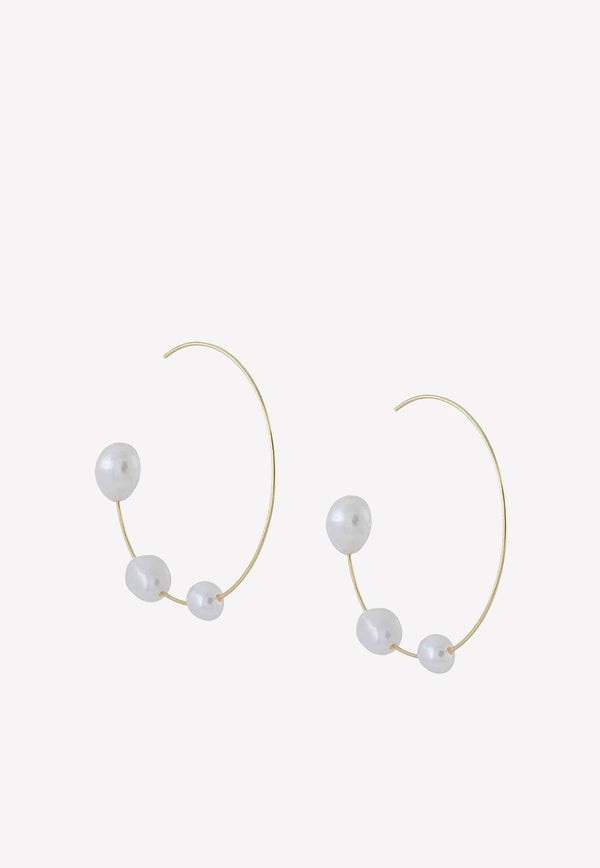 Nubia Pearl Hoop Earrings