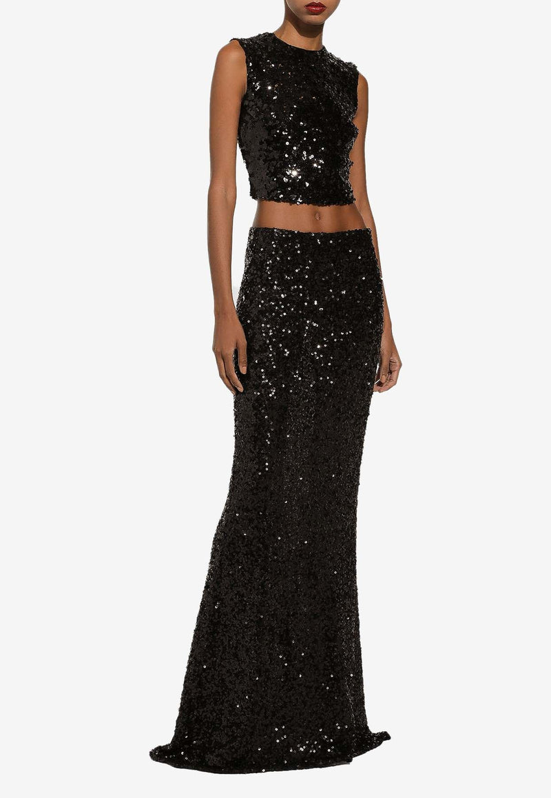 Sequined Mermaid Maxi Skirt