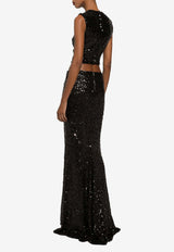 Sequined Mermaid Maxi Skirt