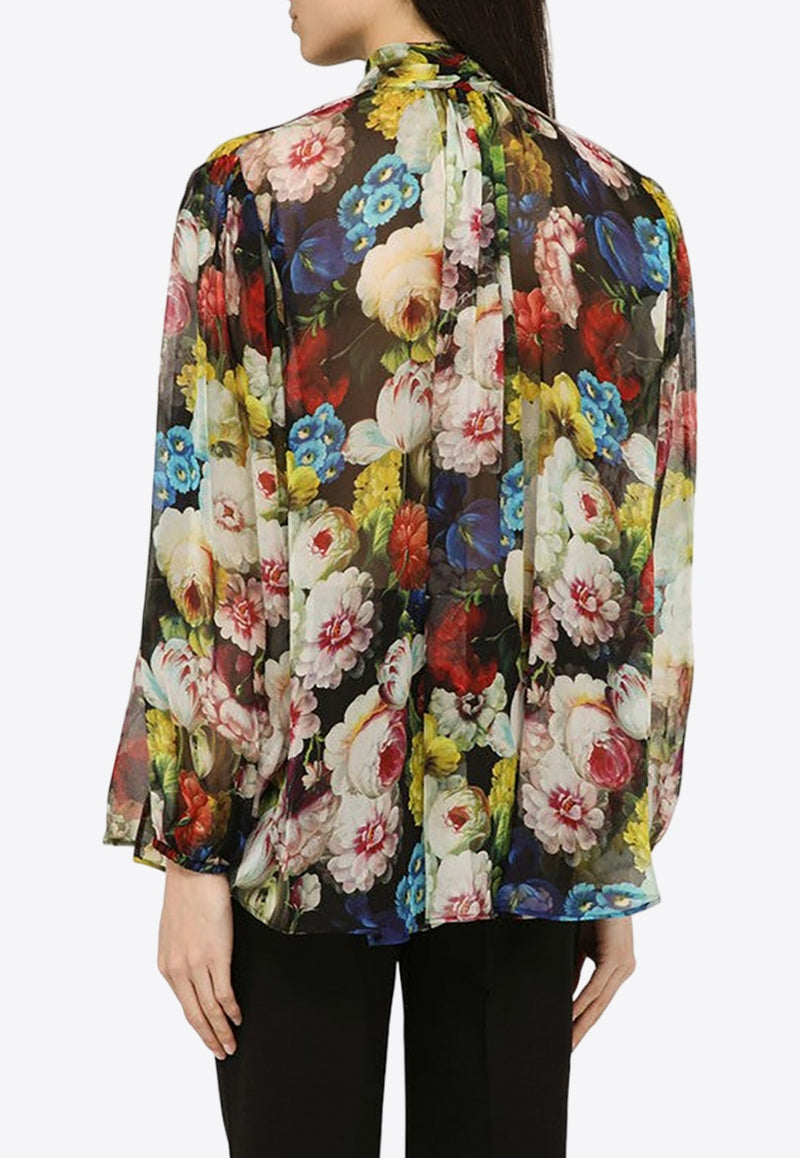 Floral Silk Blouse