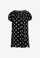 Short-Sleeved Logo Monogram Blouse