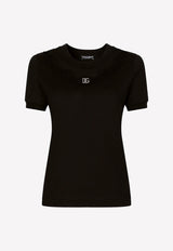 Logo T-shirt with Lace Openwork